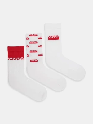 HUGO skarpetki 3-pack męskie kolor biały 50543174
