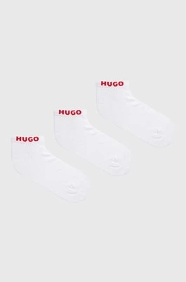 HUGO skarpetki 3-pack męskie kolor biały 50480217