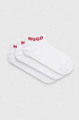 HUGO skarpetki 3-pack męskie kolor biały 50516405