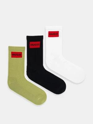 HUGO skarpetki 3-pack męskie kolor czerwony 50531515