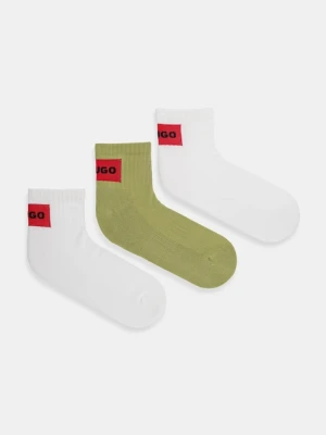 HUGO skarpetki 3-pack męskie kolor zielony 50541597
