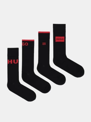 HUGO skarpetki 4-pack kolor czarny 50546668