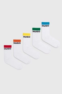 HUGO skarpetki 5-pack męskie kolor biały 50514968