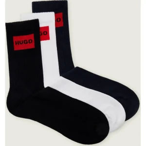 HUGO Skarpety 3-pack 3P QS RIB LABEL CC