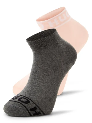 HUGO Skarpety Kobiety szary|różowy jednolity,