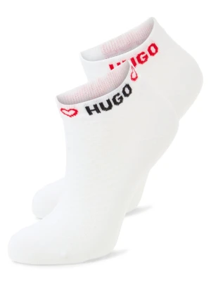 HUGO Skarpety w 2-paku Kobiety biały jednolity,