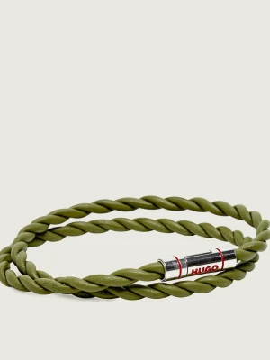 HUGO Skórzana bransoleta E-DOUBLEBRAID4-BRA