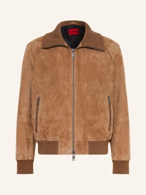 Hugo Skórzana Kurtka Laines beige