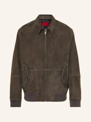 Hugo Skórzana Kurtka Lemai grau