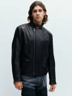 HUGO Skórzana kurtka Lewis | Regular Fit