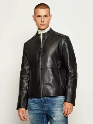 HUGO Skórzana kurtka Lokis-3 | Slim Fit