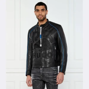 HUGO Skórzana kurtka Lomaki_RB | HUGO x Racing Bulls | Slim Fit