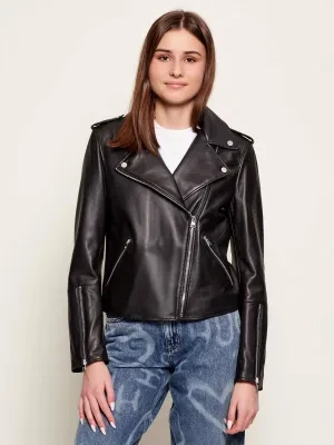 HUGO Skórzana ramoneska Lujana | Regular Fit