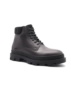 HUGO Skórzane buty Graham brązowy