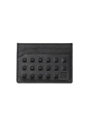 HUGO Skórzane etui na karty Elliott studs S