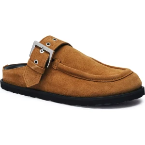 HUGO Skórzane klapki Artentia_Sabot_BKSD