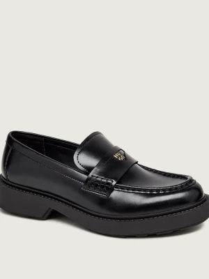 HUGO Skórzane loafersy Angey_Mocc_aclt czarny