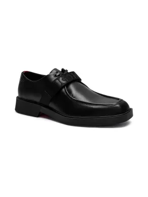 HUGO Skórzane loafersy Iker_Derb_al