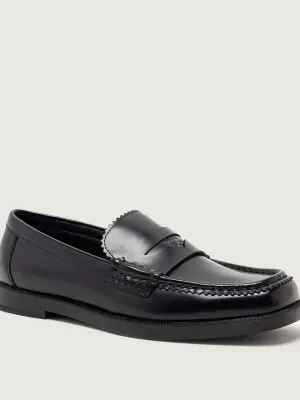 HUGO Skórzane loafersy Liora