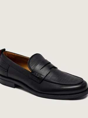 HUGO Skórzane loafersy Varian_loaf_ltcv czarny