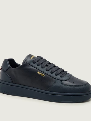HUGO Skórzane sneakersy Neston_tenn_allt granatowy