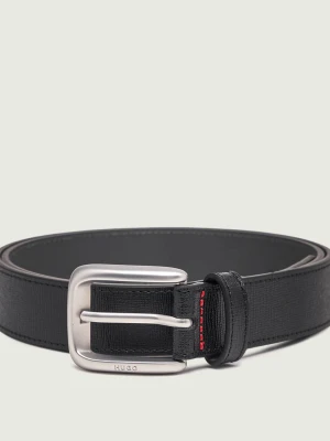 HUGO Skórzany pasek GO-Belt-Sf_Sz30 czarny