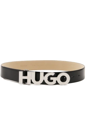 HUGO Skórzany pasek Zula czarny