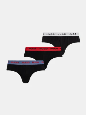 HUGO slipy męskie bawełniane z elastanem HIPBRIEF TRIPLETPACK 3-pack