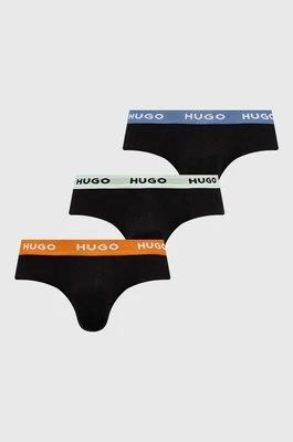 HUGO slipy 3-pack męskie kolor czarny 50517879