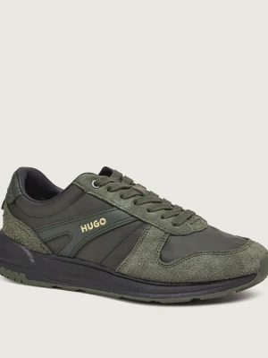 HUGO Sneakersy GO3_nymf | zamsz zielony