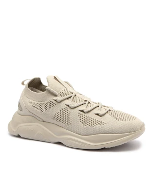 HUGO Sneakersy Leon_Runn_kn beżowy