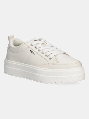 HUGO sneakersy Lyssa damskie kolor beżowy 50548178