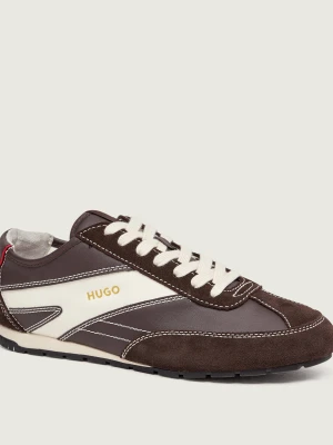 HUGO Sneakersy Lytton_tenn_pusd | zamsz brązowy
