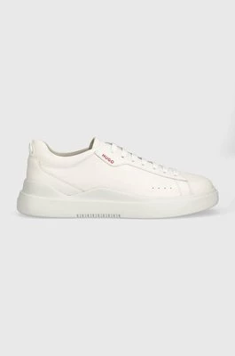 HUGO sneakersy skórzane Blake kolor biały 50499261