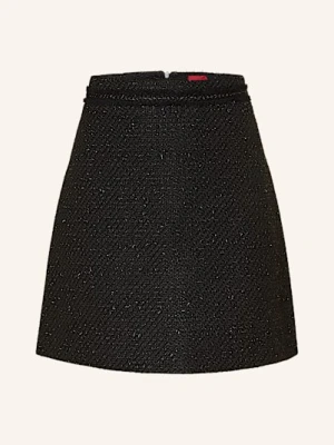 Hugo Spódnica Bouclé Rafransi Z Błyszczącą Przędzą schwarz