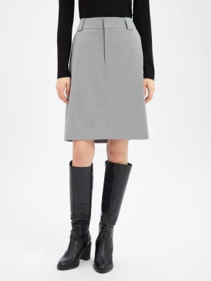 HUGO Spódnica damska - Ranwi Kobiety Sztuczne włókno szary marmurkowy,