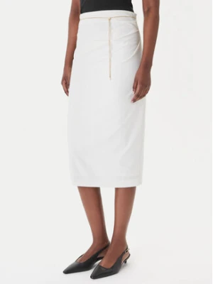 HUGO Spódnica ołówkowa Ratsa 50558168 Écru Slim Fit