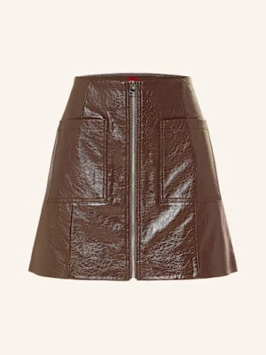 Hugo Spódnica Ralitte Z Imitacji Skóry braun