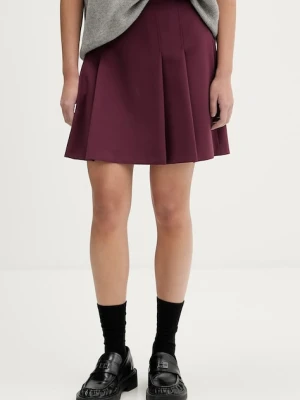 HUGO spódnica Roballo kolor bordowy mini rozkloszowana 50554462