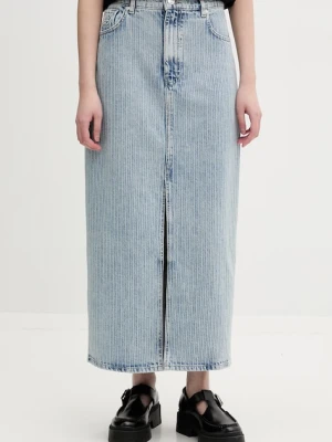 HUGO spódnica z rozcięciem jeansowa