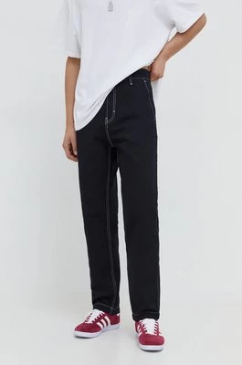 HUGO spodnie bawełniane kolor czarny proste