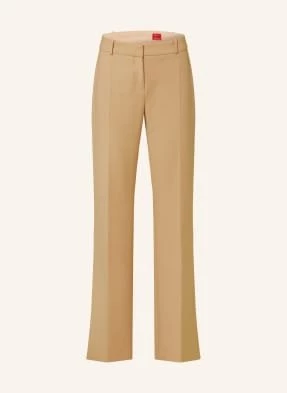 Hugo Spodnie Bootcut Hilotinna beige