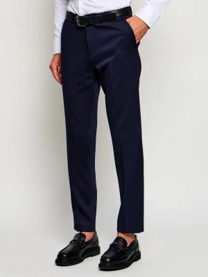 HUGO Spodnie chino Hesten263X-H | Extra slim fit | z dodatkiem wełny granatowy