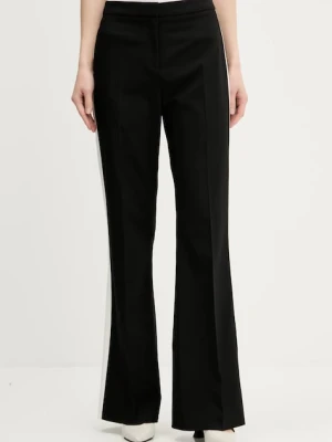HUGO spodnie damskie kolor czarny dzwony high waist 50544753