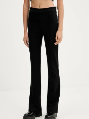 HUGO spodnie damskie kolor czarny proste high waist 50542730