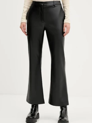 HUGO spodnie damskie kolor czarny proste high waist 50546824