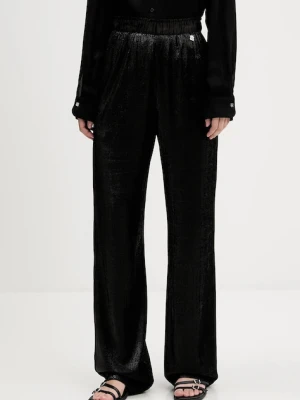 HUGO spodnie damskie kolor czarny proste high waist 50548404
