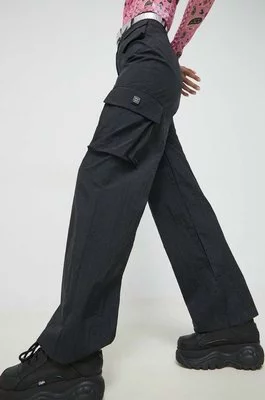 HUGO spodnie damskie kolor czarny proste high waist