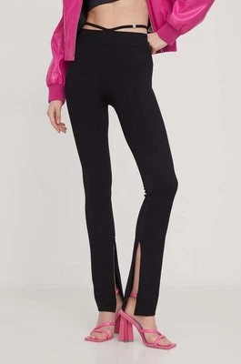 HUGO spodnie damskie kolor czarny proste high waist 50508709