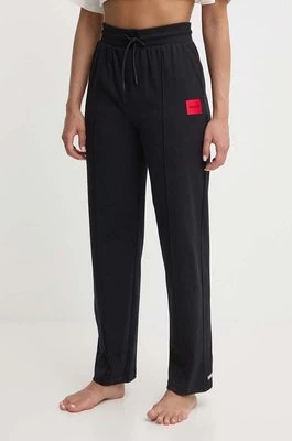 HUGO spodnie dresowe bawełniane kolor czarny gładkie 50514871